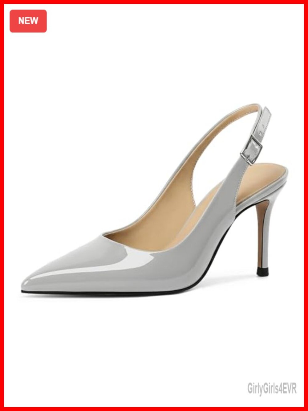 Women's Pointed Toe Stiletto Slingback High Heel Pumps Dress Shoes
